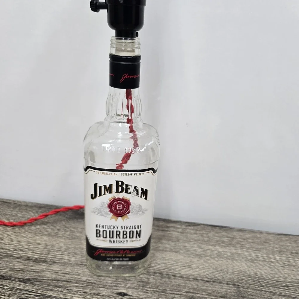 Large Jim Beam Bar Lamp Man Cave Custom Made 110v Powered 16